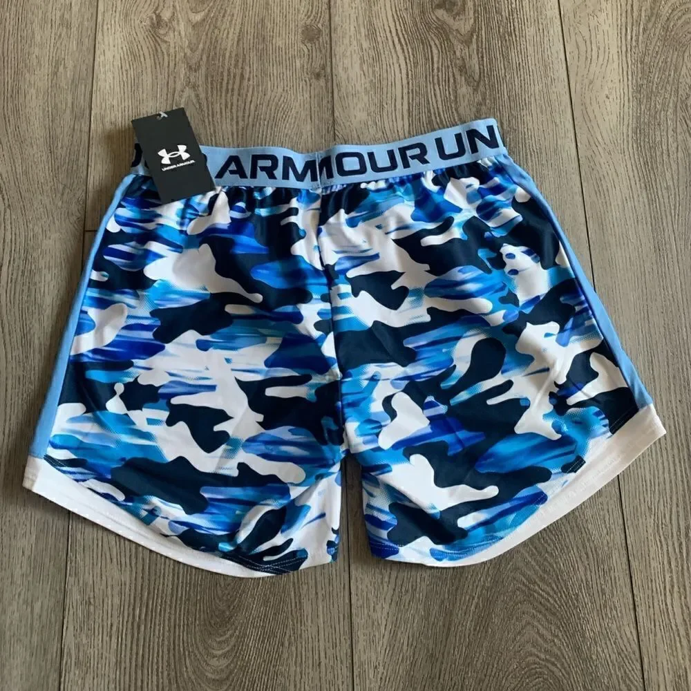 Under armour girls blue shorts NWT
